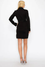 Ls Belted Button Up Jacket & Pencil Skirt Set | Mixtshop LLC