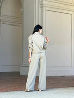 Striped Set With Double Waistband Pants And Top | Mixtshop LLC