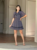 Floral Print Saffy Lace Smocking Waist Mini Dress | Mixtshop LLC