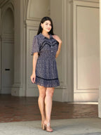 Floral Print Saffy Lace Smocking Waist Mini Dress | Mixtshop LLC