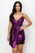 Sexy Strappy Ruched Draped Body Con Mini Dress | Mixtshop LLC