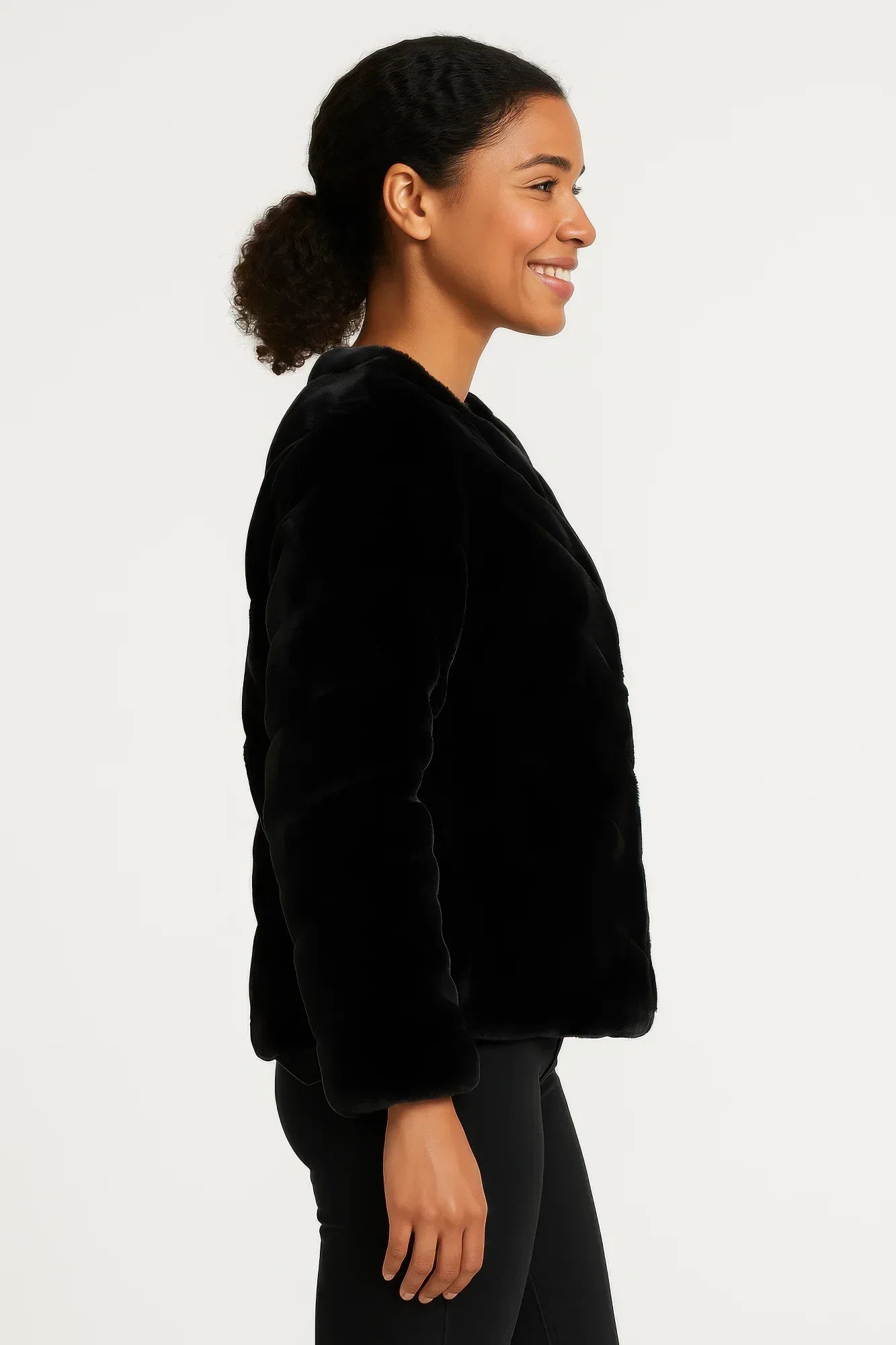 Midnight Luxe Faux Fur Jacket Secondary image