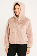Plush Zip-Up Hooded Jacket | Mixtshop LLC