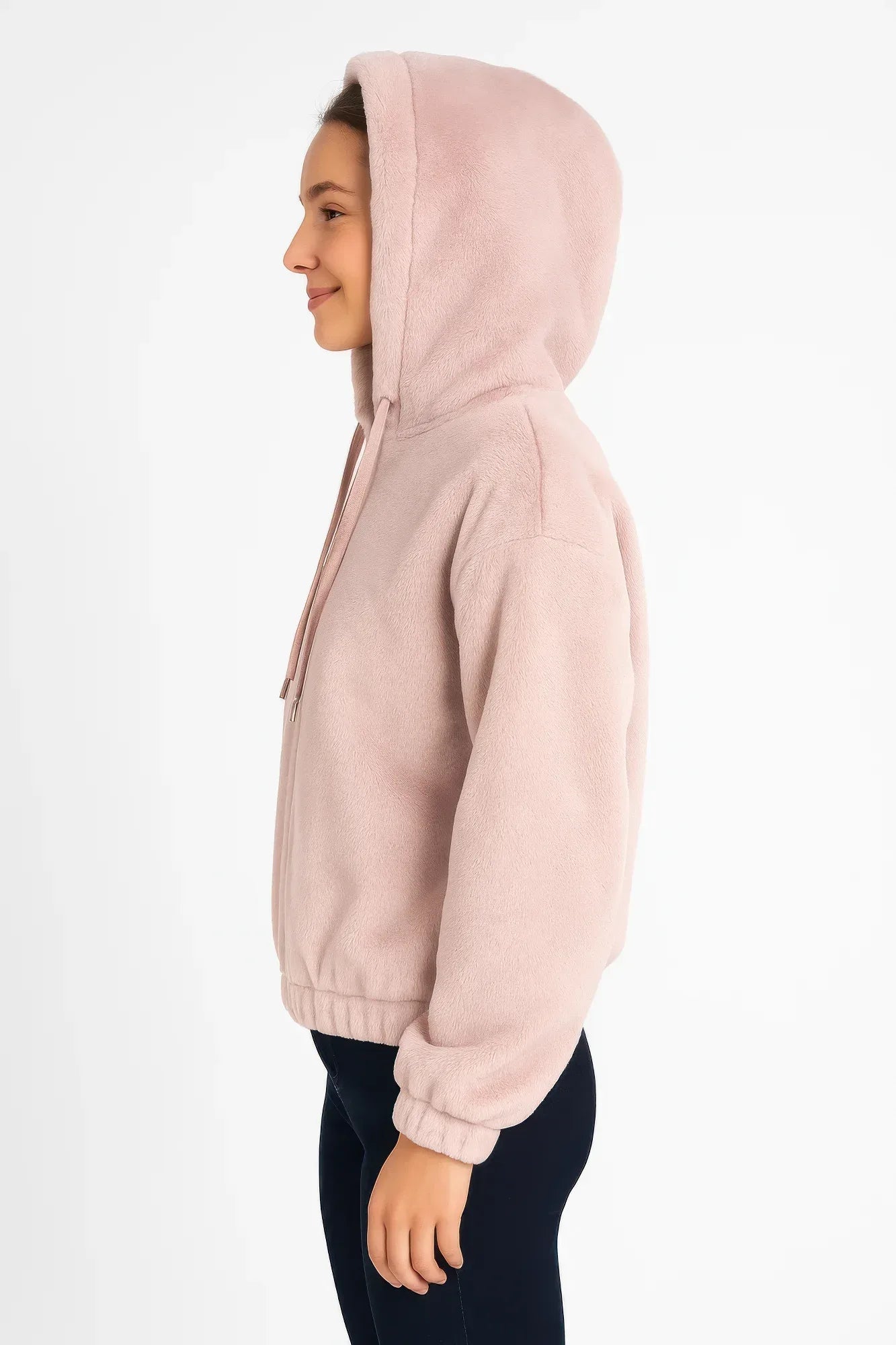 Plush Zip-Up Hooded Jacket Secondary image