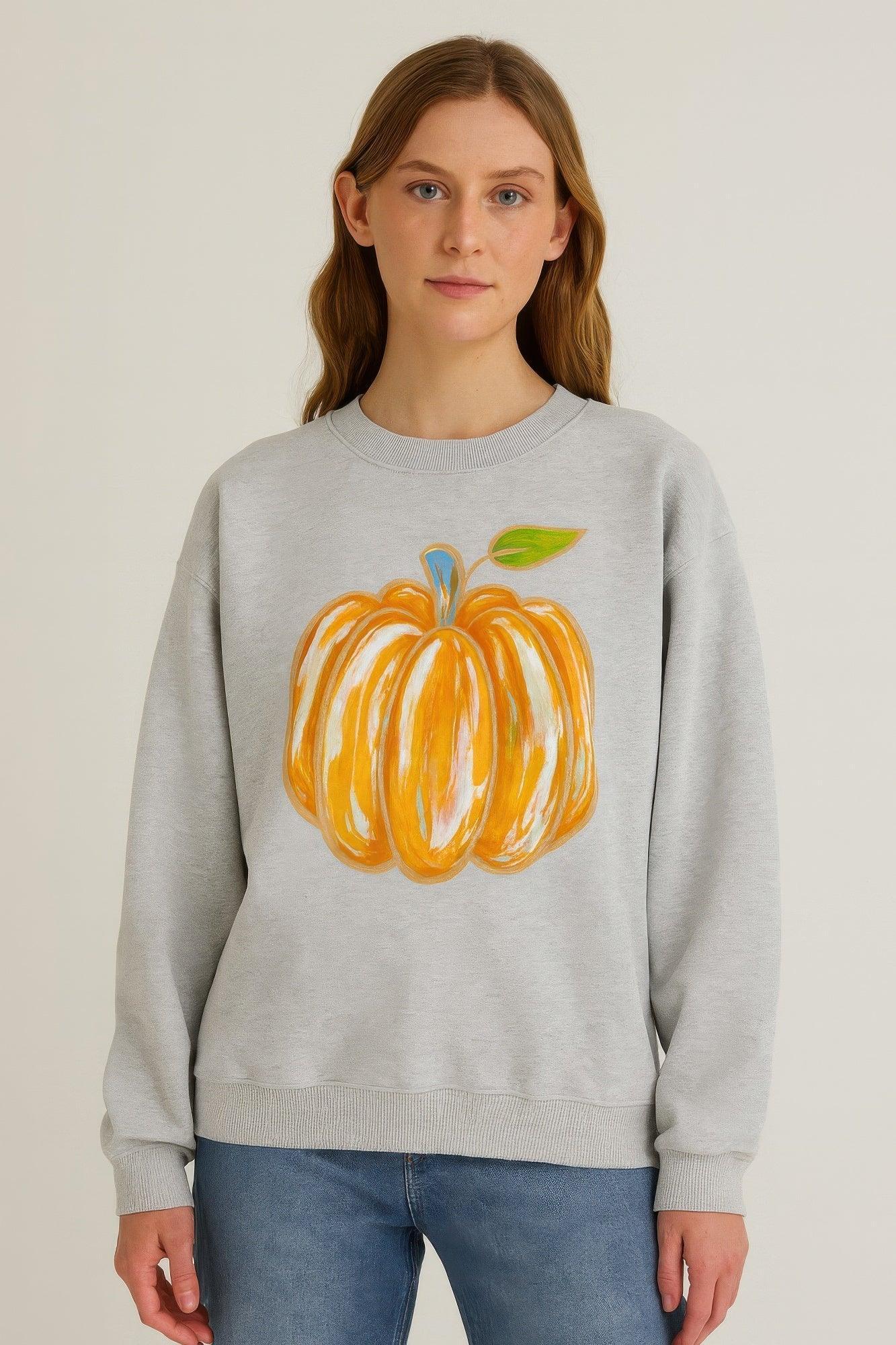 Pumpkin Print Sweater | Mixtshop LLC Main image