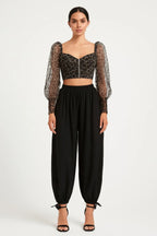 Sheer Leopard Print Crop Top | Mixtshop LLC