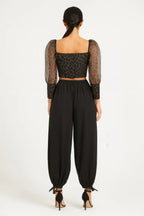 Sheer Leopard Print Crop Top | Mixtshop LLC