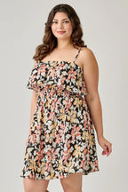 Plus Size Rayon Challis Floral Ruffled Tier Dress | Mixtshop LLC