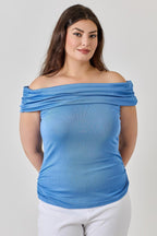 Plus Size Ots 2x1 Knit Rib Top | Mixtshop LLC