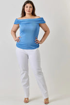 Plus Size Ots 2x1 Knit Rib Top | Mixtshop LLC