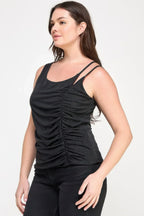 Plus Size Sleeveless Top With Subtle Shimmer | Mixtshop LLC