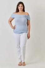 Plus Size Ots Pointelle Knit Rib Fold Over Top | Mixtshop LLC