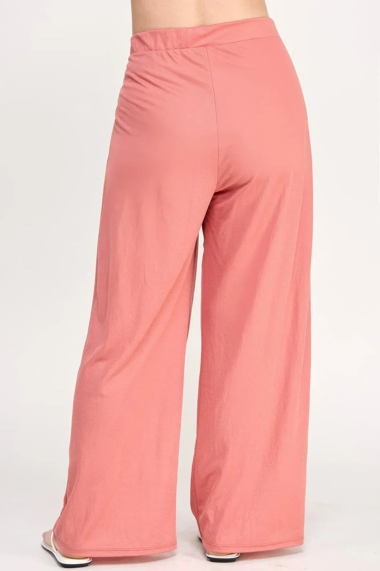 Plus Size Knit Linen Pleated Wide Leg Pants | Mixtshop LLC