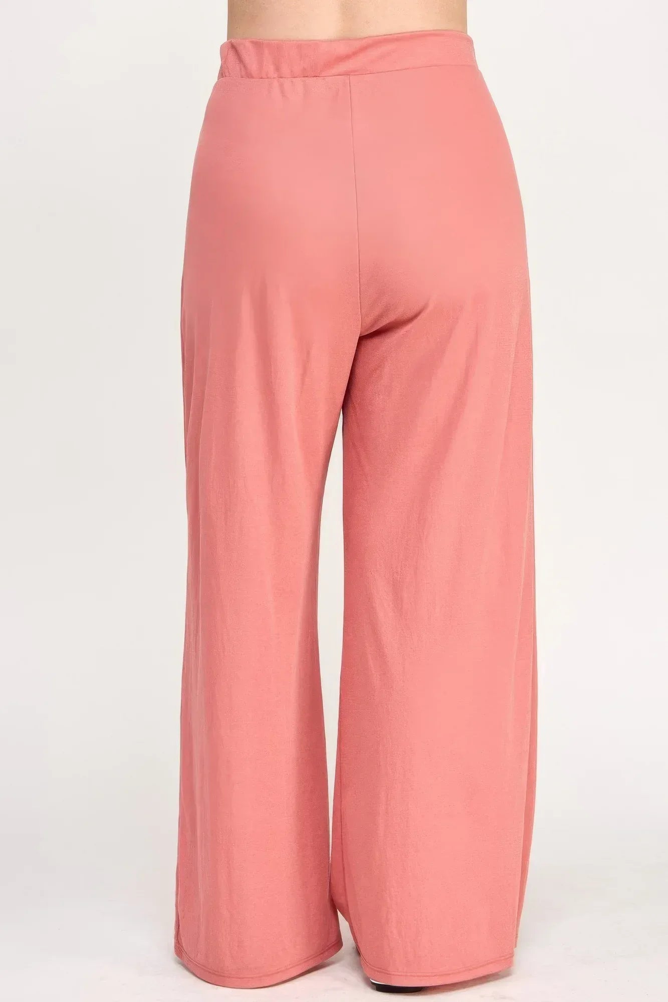 Plus Size Knit Linen Pleated Wide Leg Pants | Mixtshop LLC