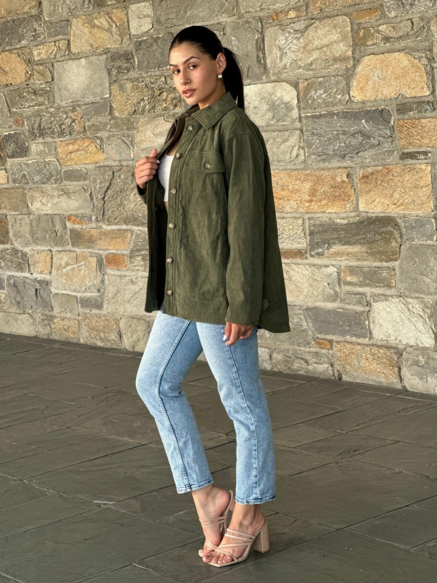 Oversized Corduroy Shacket Button Down Utility | Mixtshop LLC