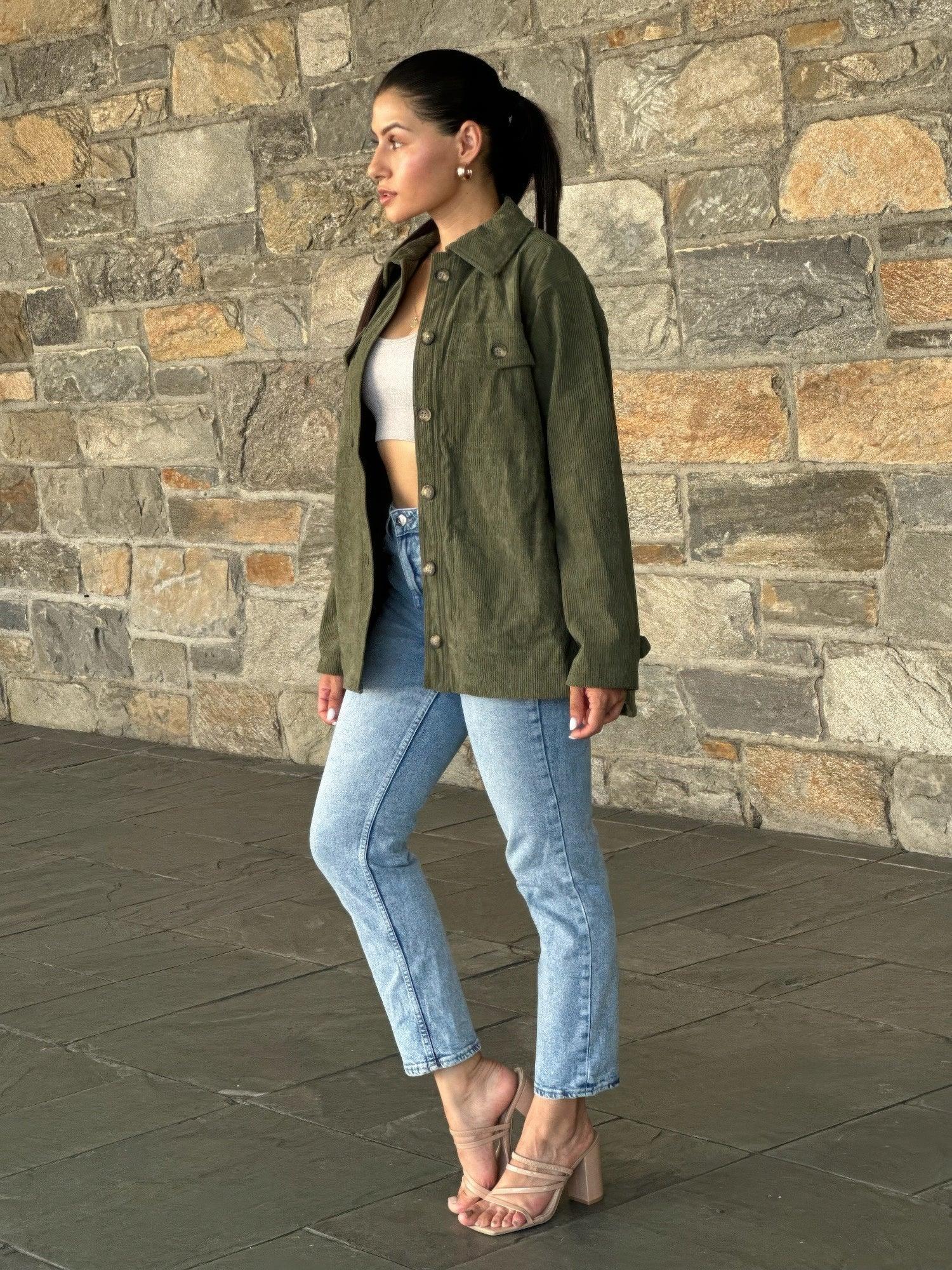 Oversized Corduroy Shacket Button Down Utility | Mixtshop LLC