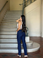 High Waist Vintage Straight Leg Denim Jeans | Mixtshop LLC