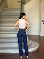High Waist Vintage Straight Leg Denim Jeans | Mixtshop LLC