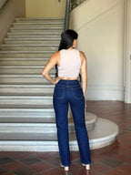 High Waist Vintage Straight Leg Denim Jeans | Mixtshop LLC