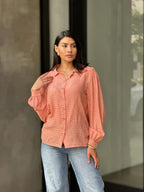 Collar Button Down Rhine Stone Detail Blouse | Mixtshop LLC