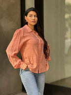 Collar Button Down Rhine Stone Detail Blouse | Mixtshop LLC