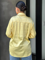 Rhinestone Diamond Lined Button Down Satin Blouse | Mixtshop LLC