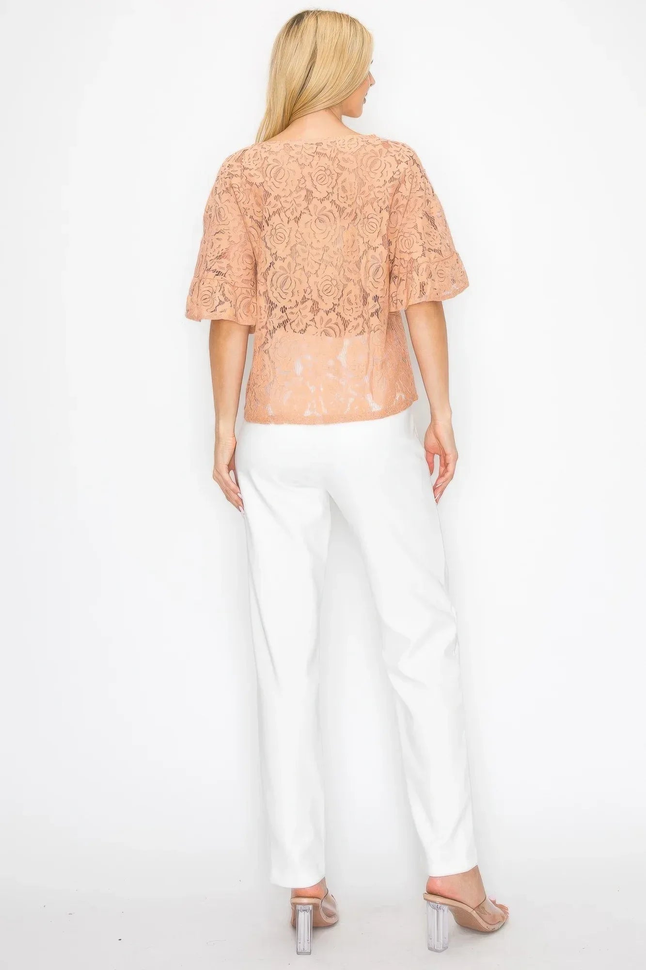 Floral Embroidered Crochet Lace Boxy Blouse Top | Mixtshop LLC