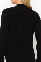Ruffle Detail Front Tie V-neck Long Sleeve Blouse | Mixtshop LLC