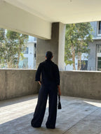 Casual Wide Leg Pants & Long Sleeve Front Tie Set | Mixtshop LLC