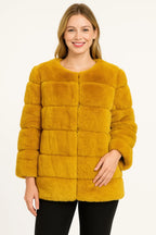 Plush Camel Faux Fur Jacket | Mixtshop LLC