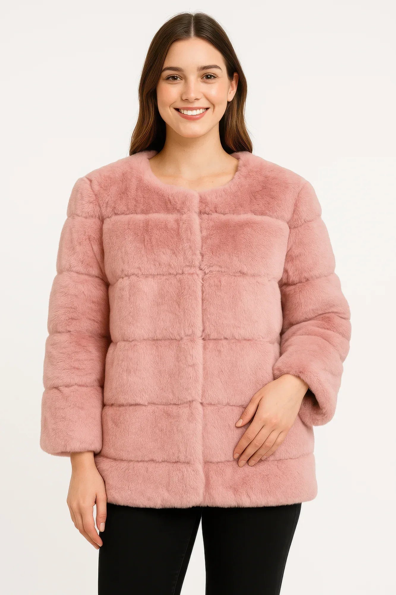 Plush Camel Faux Fur Jacket | Mixtshop LLC Main image