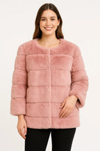 Plush Camel Faux Fur Jacket | Mixtshop LLC