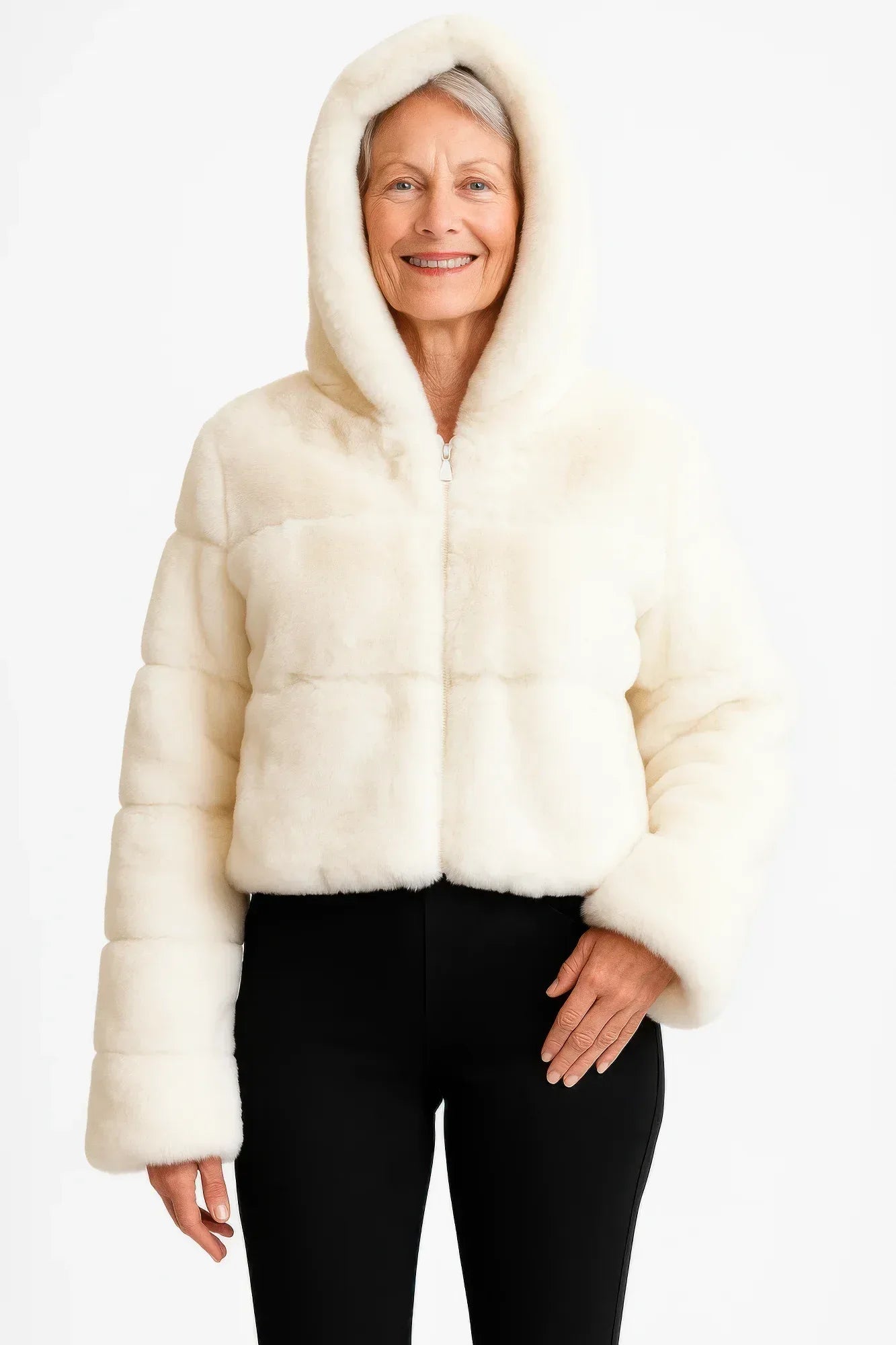 Faux Fur Hooded Jacket | Mixtshop LLC