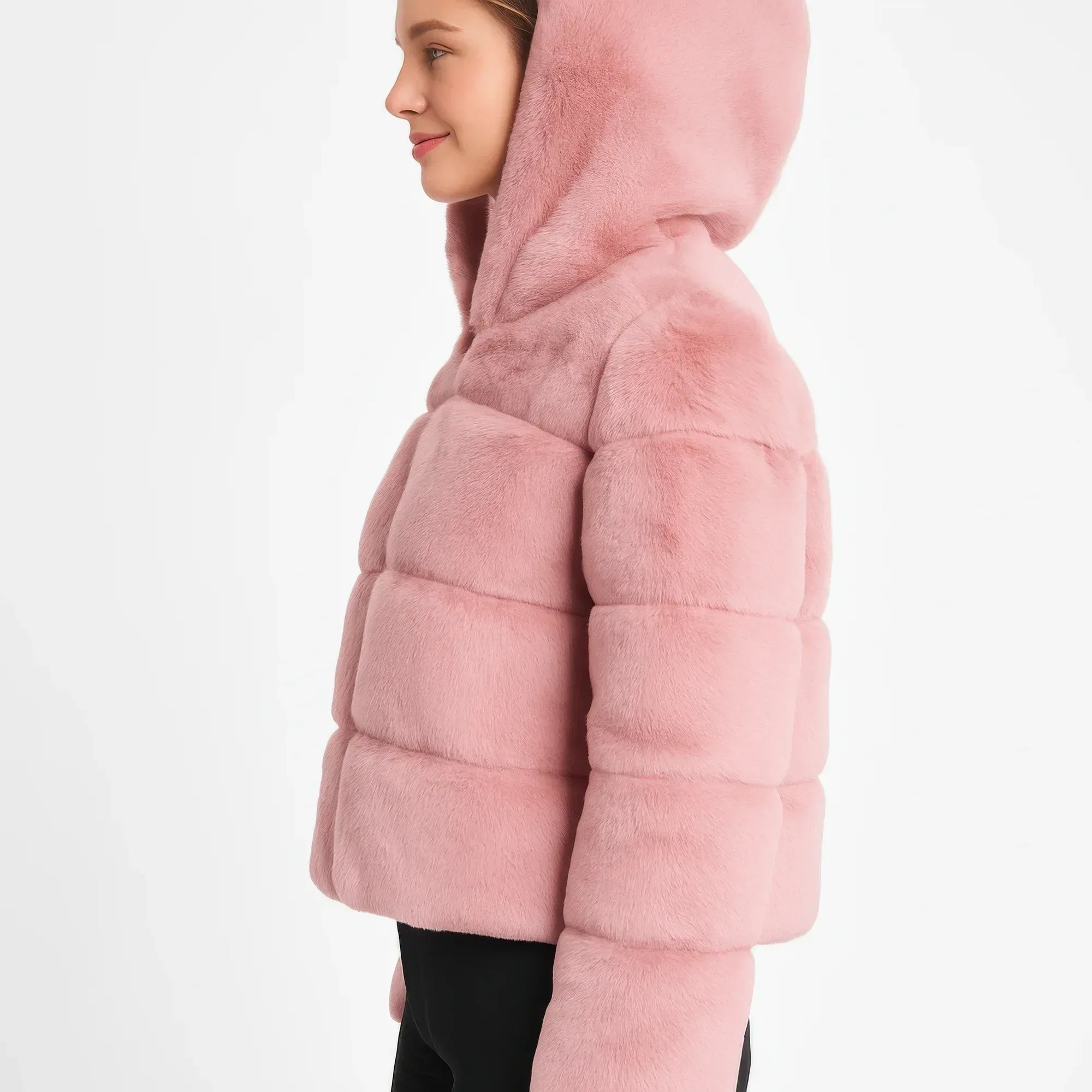 Faux Fur Hooded Jacket | Mixtshop LLC
