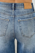 High Rise Wide Leg W/release Hem And Side Contrast | Mixtshop LLC