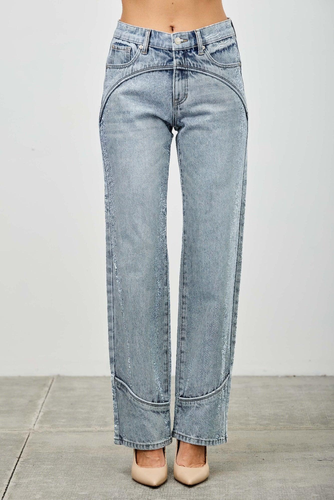Mid Rise Straight With Piping | Mixtshop LLC
