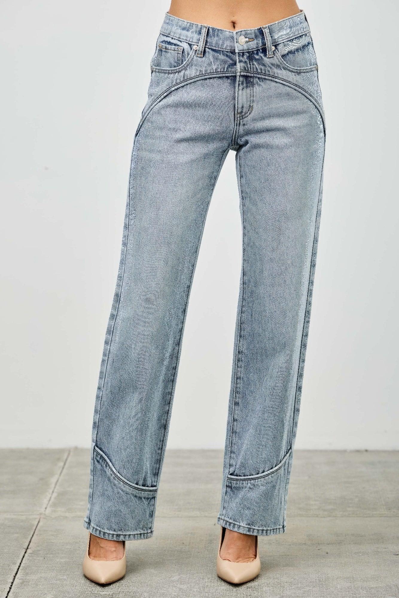 Mid Rise Straight With Piping | Mixtshop LLC