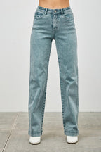 High Rise Slim Wide Straight | Mixtshop LLC