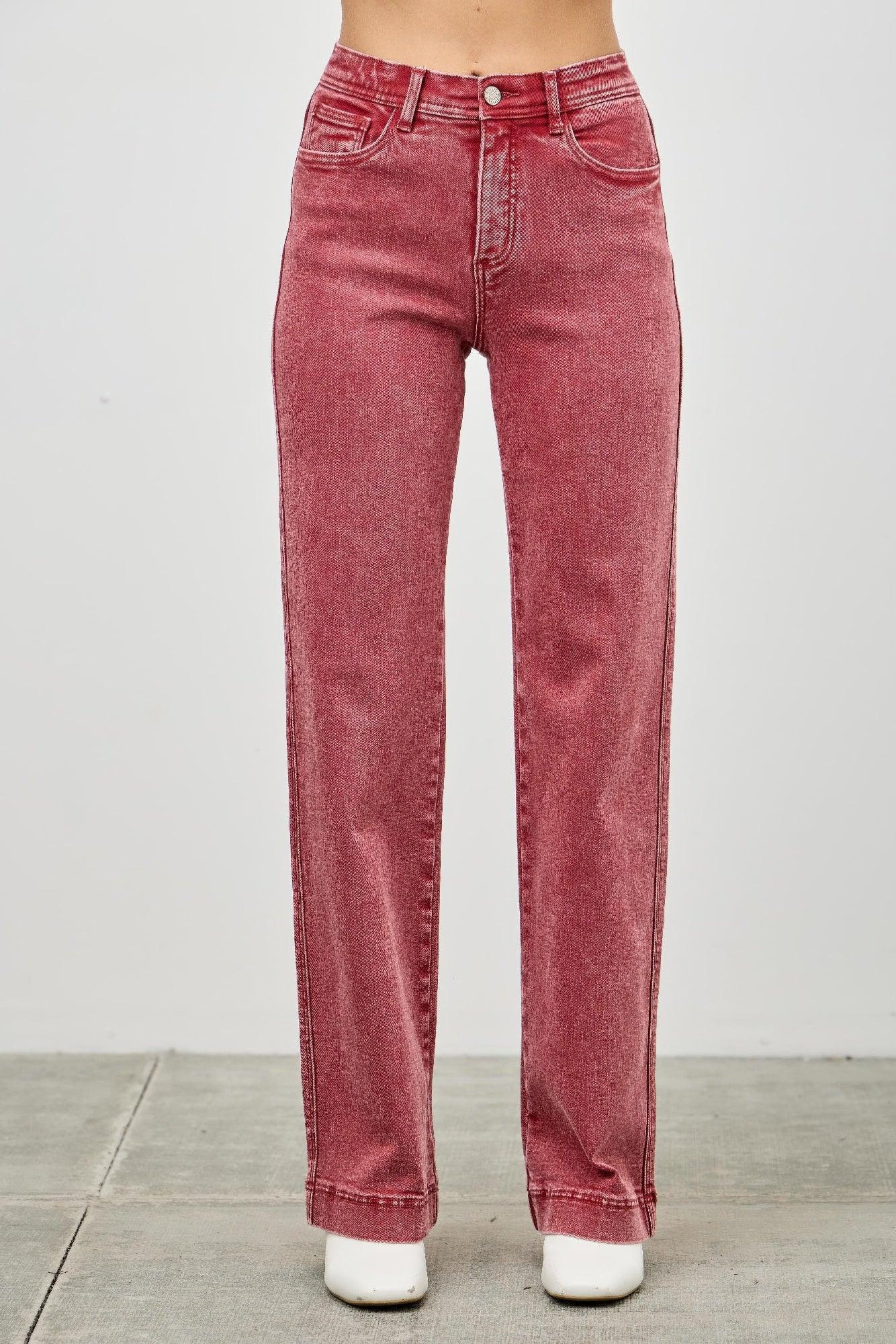 High Rise Slim Wide Straight | Mixtshop LLC