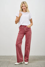 High Rise Slim Wide Straight | Mixtshop LLC