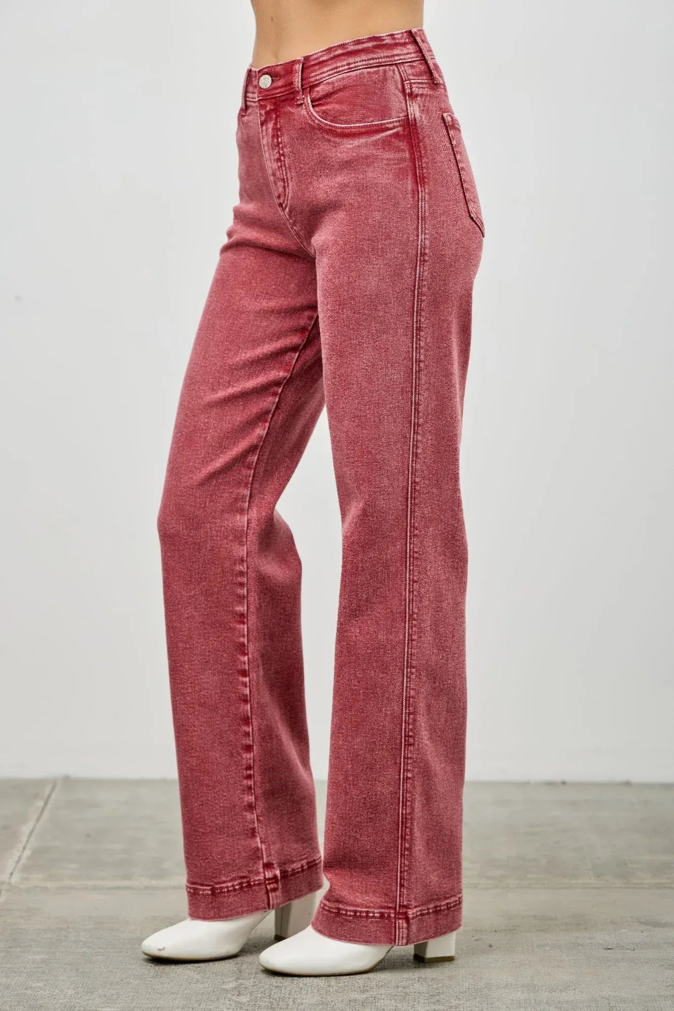 High Rise Slim Wide Straight | Mixtshop LLC