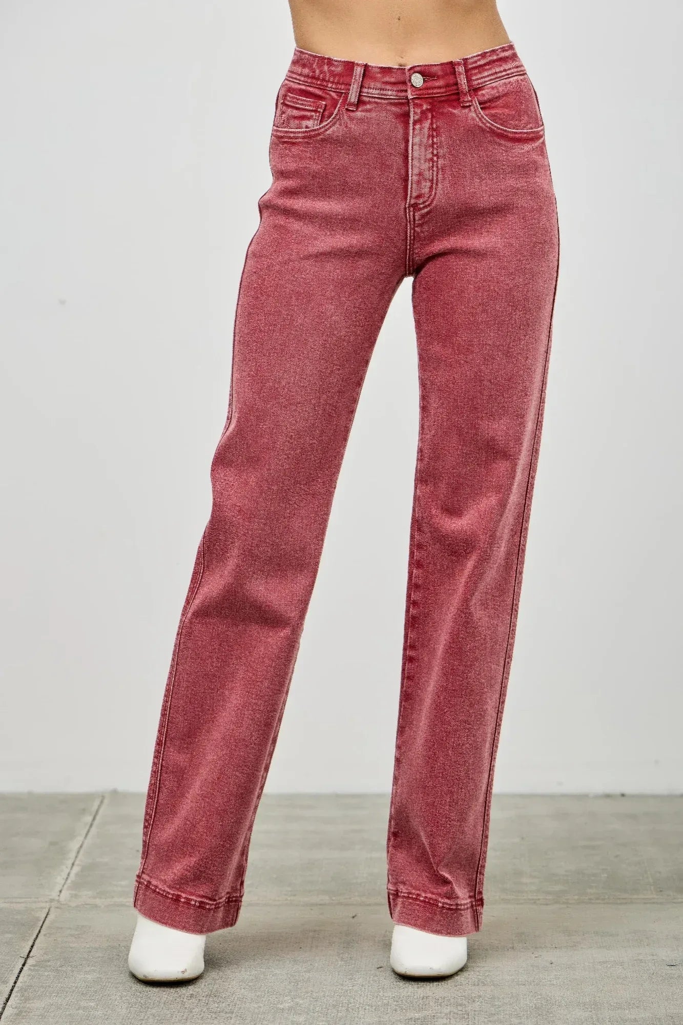 High Rise Slim Wide Straight | Mixtshop LLC