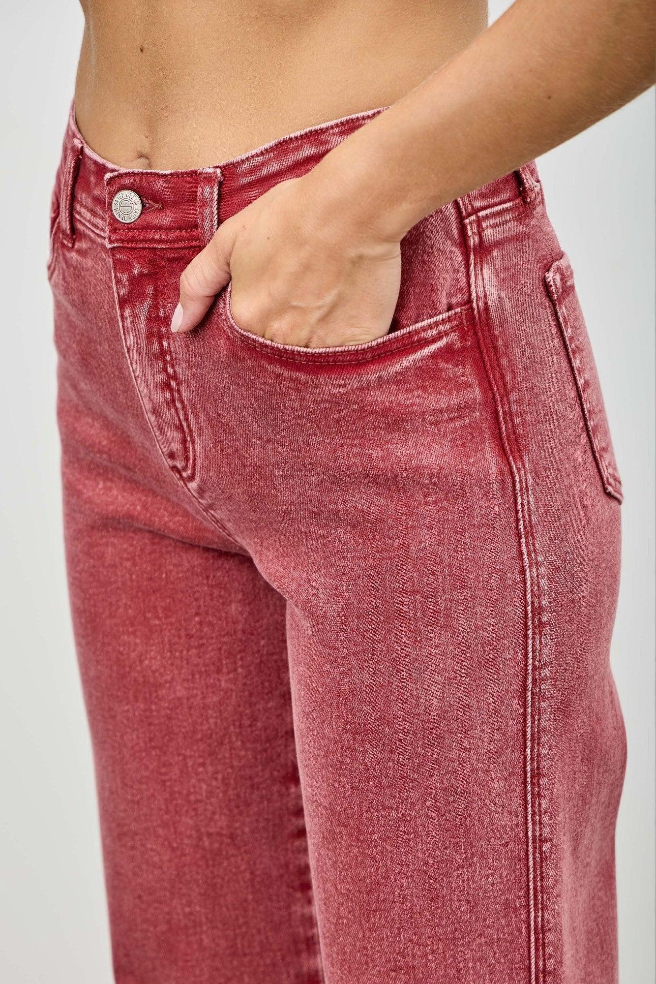 High Rise Slim Wide Straight | Mixtshop LLC
