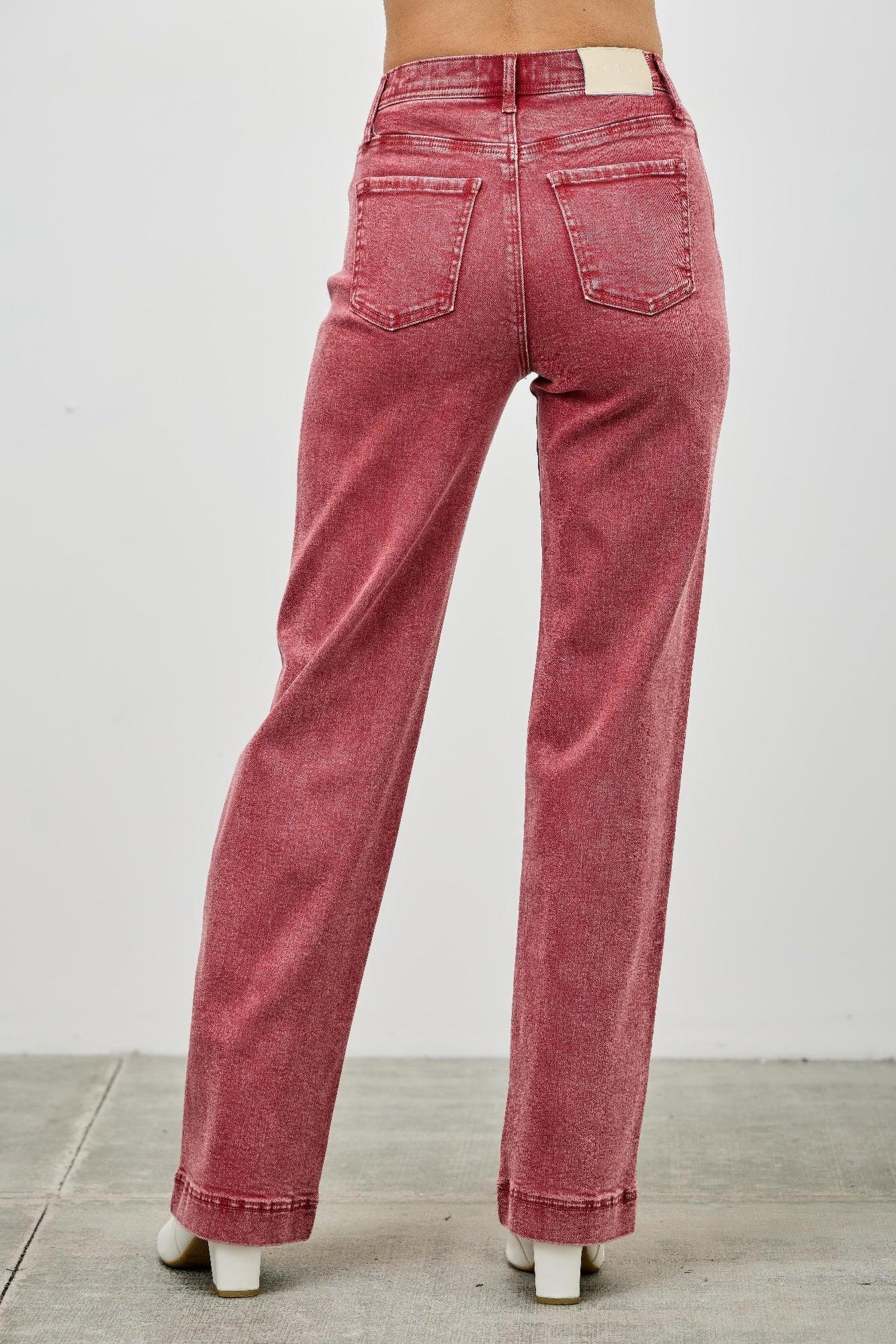 High Rise Slim Wide Straight | Mixtshop LLC
