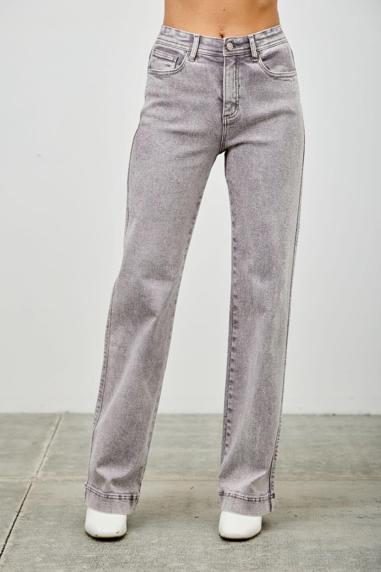 High Rise Slim Wide Straight | Mixtshop LLC