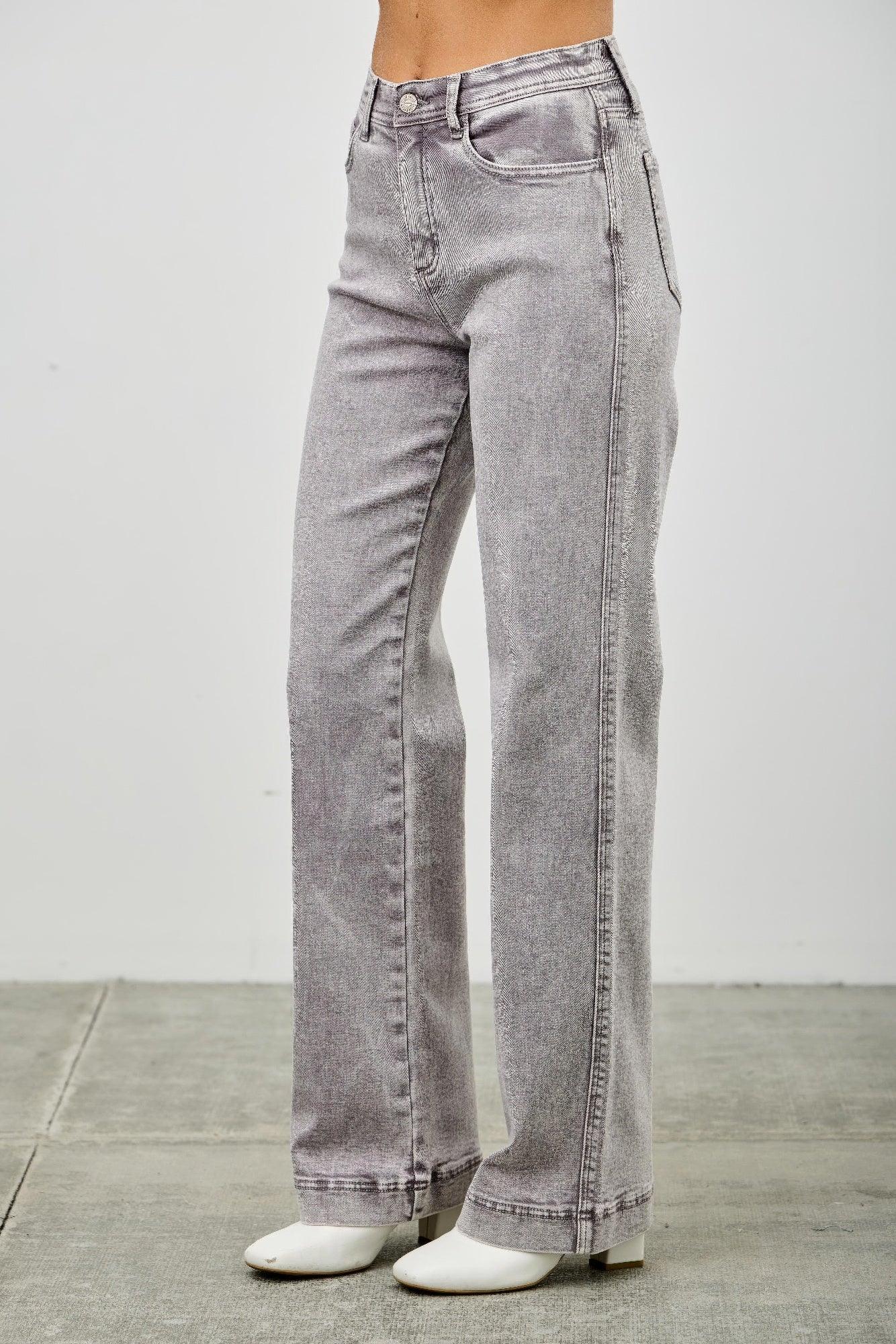 High Rise Slim Wide Straight | Mixtshop LLC