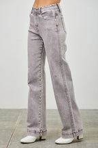 High Rise Slim Wide Straight | Mixtshop LLC