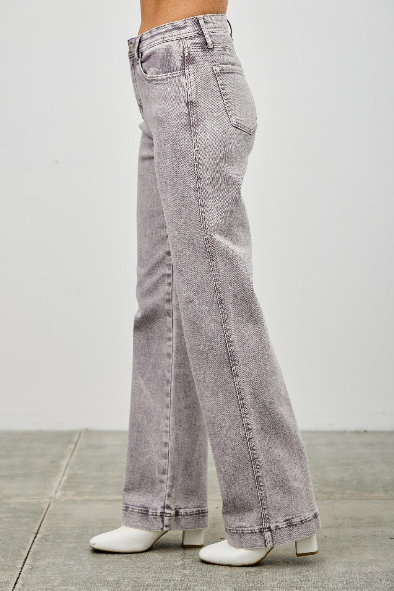High Rise Slim Wide Straight | Mixtshop LLC