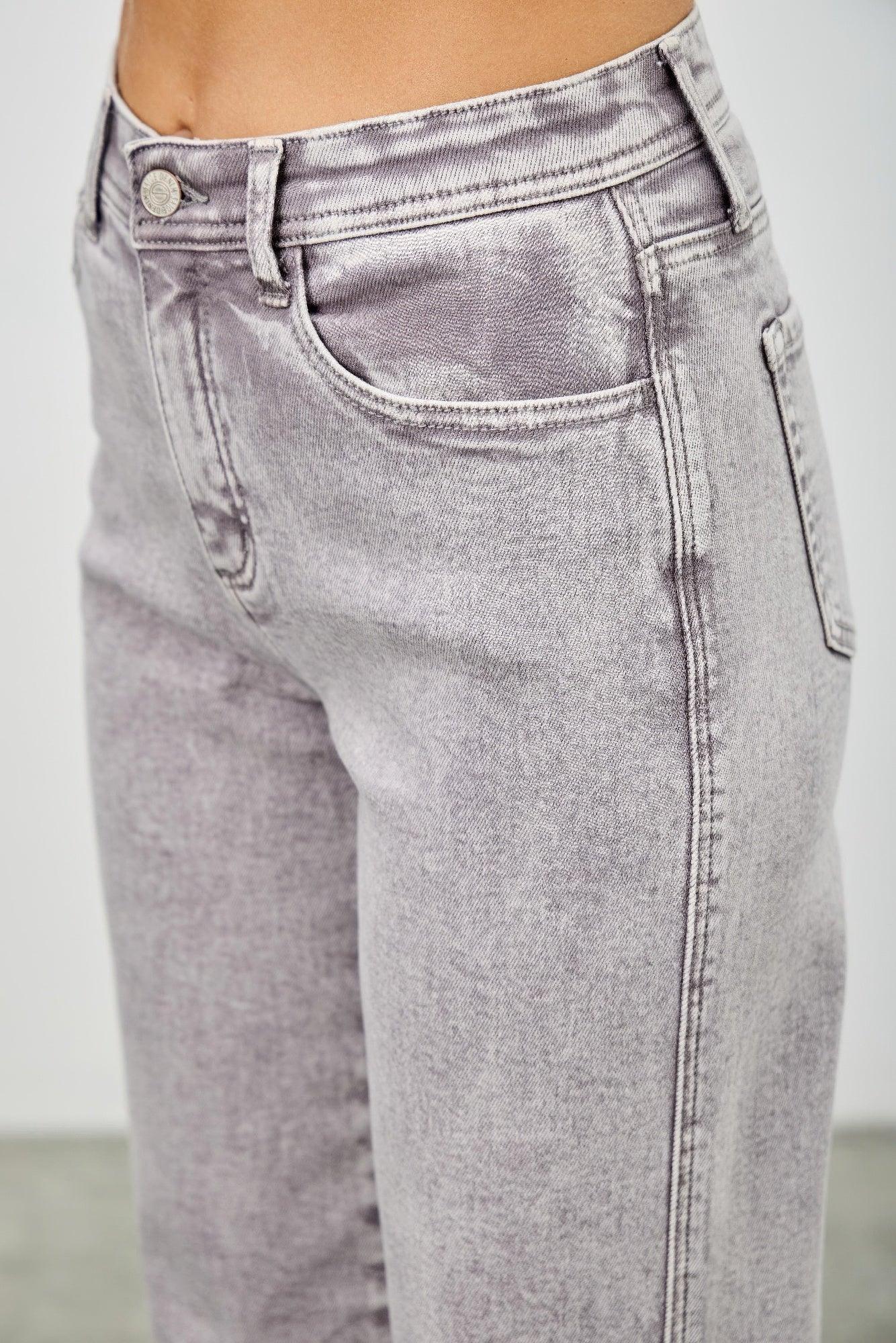 High Rise Slim Wide Straight | Mixtshop LLC
