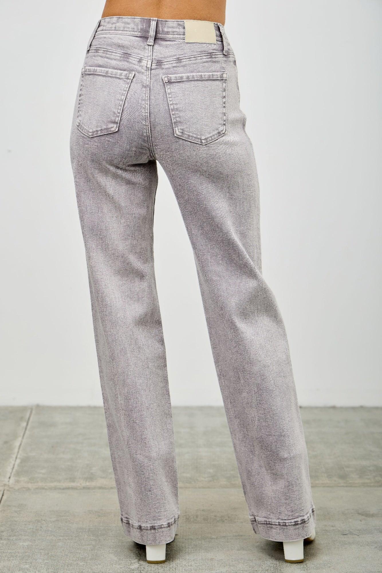 High Rise Slim Wide Straight | Mixtshop LLC